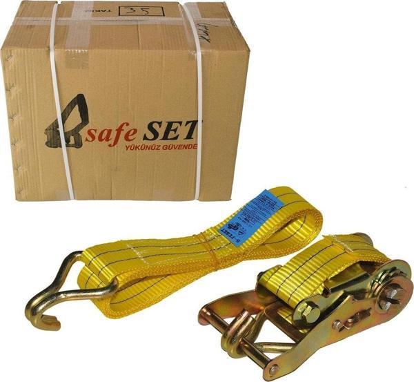 Safeset Sg40 35 Takım 1 Koli 35Mm 1,5 Inç Spanzet 6 Mt 2000Dan 8 Mm Çift J Kanca 1.1 Yük Gerdirme Halatı - Image 1