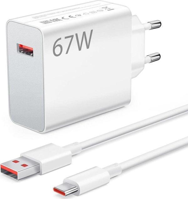 Apera Mt23 Xiaomi Mi Uyumlu 67W Turbo Hızlı Şarj Aleti Kablo Dahil Yarım Saatte Doldurur - Image 1