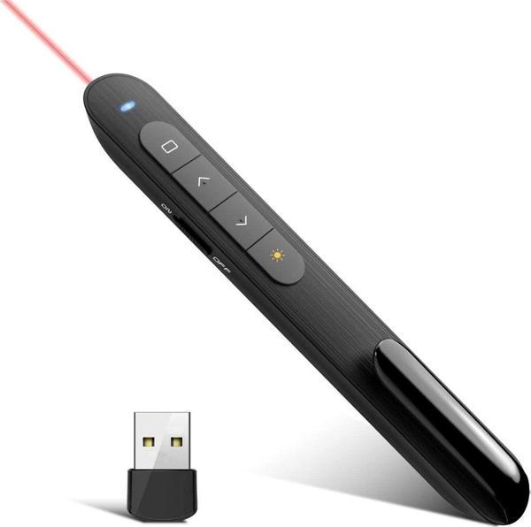 Apera Gn-04 Kablosuz Sunum Tıklayıcı Kırmızı Işaretçi Slayt Gösterisi Powerpoint Win10 Mac Keynote - Image 1