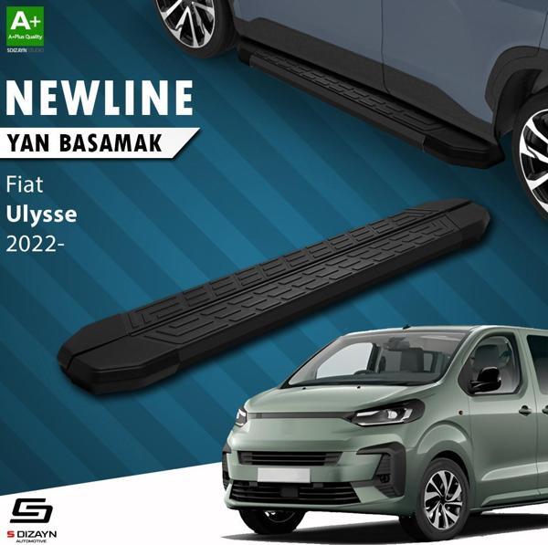 S-Dizayn Fiat Ulysse Kısa Şase NewLine Siyah Yan Basamak 213 Cm 2022 Üzeri A+ Kalite - Image 1