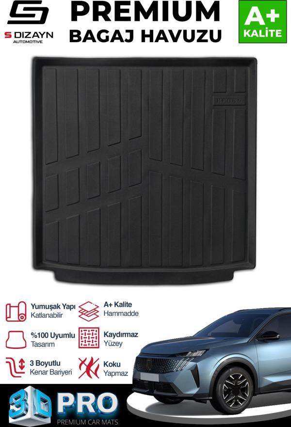 S-Dizayn Peugeot 5008 Hybrid 3D Pro Bagaj Havuzu 2025 Üzeri A+ Kalite - Image 1