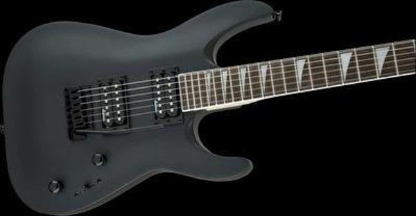 JACKSON JS22 DİNKY ARCH TOP 2-POİNT TREMOLO AMARANTH KLAVYE SATİN BLACK ELEKTRO GİTAR - Image 1