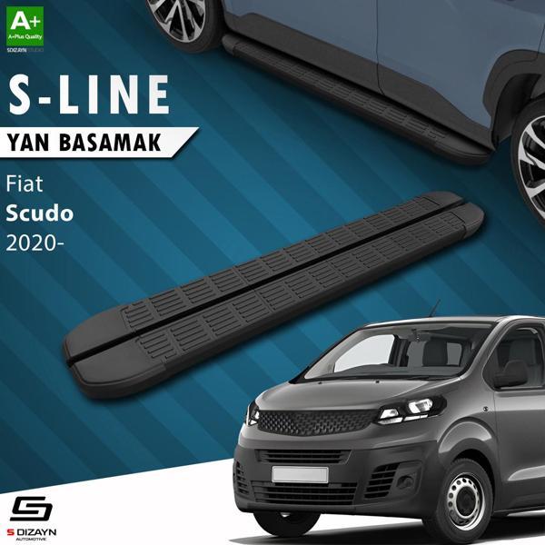 S-Dizayn Fiat Scudo 3 Kısa Şase S-Line Siyah Yan Basamak 213 Cm 2020 Üzeri A+ Kalite - Image 1