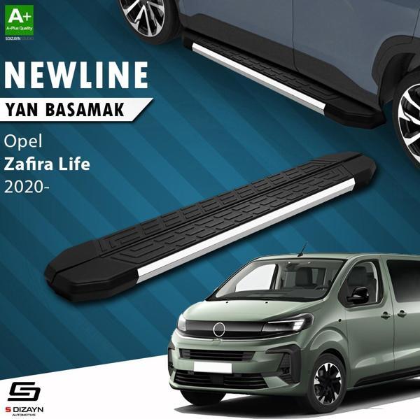 S-Dizayn Opel Zafira Life Uzun Şase NewLine Krom Yan Basamak 243 Cm 2020 Üzeri A+ Kalite - Image 1