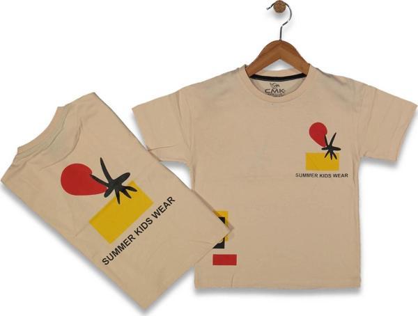 Erkek Çocuk Ön Arka Baskılı Tişört BGL-ST04456 - Image 1