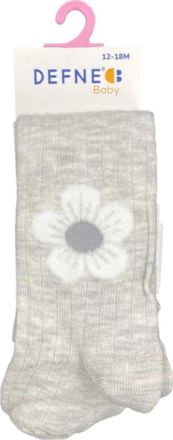 Defne Baby Bebek Külotlu Çorap 044-23 Gri 0-6 Ay - Image 1