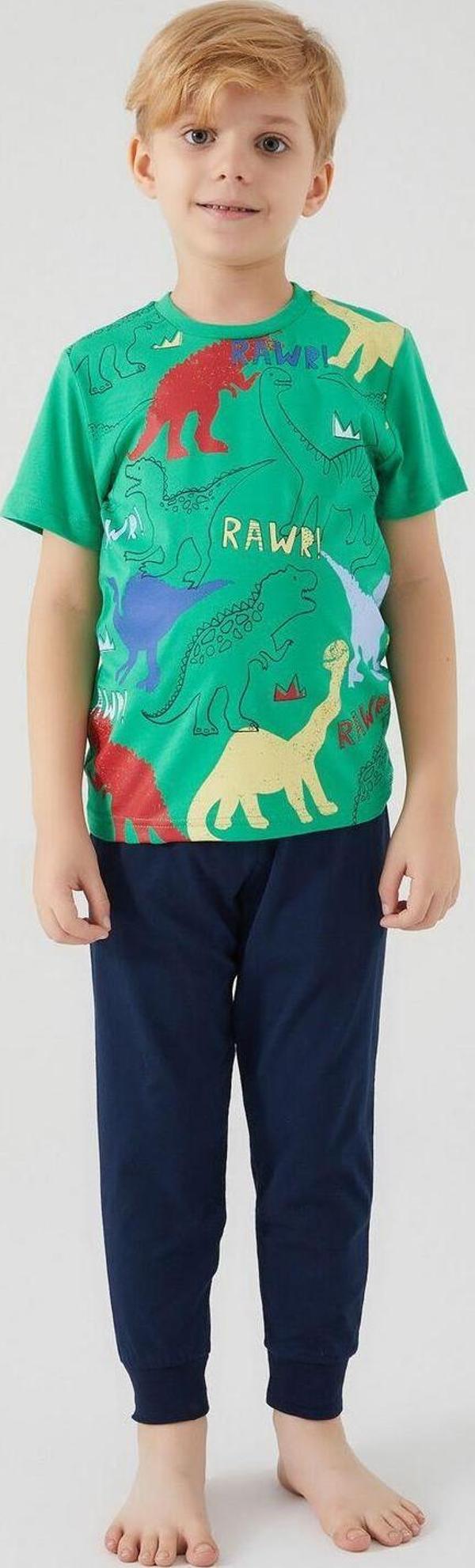 Roly Poly Erkek Çocuk Pijama Takımı RP3030 Yeşil 2-3 Yaş - Image 1