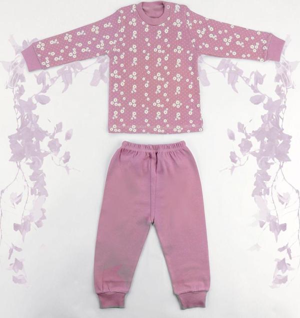 Sebi Bebe Papatya Pijama Takımı 9126 Gül Kurusu 5 Yaş - Image 1