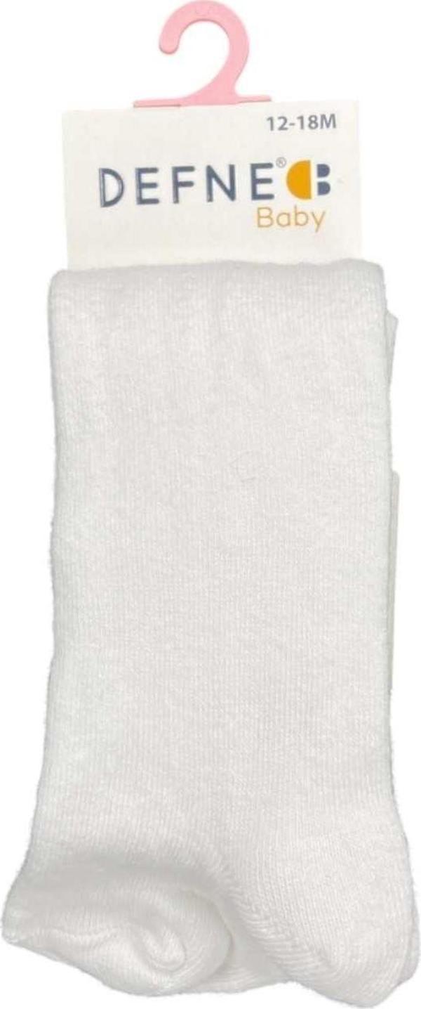 Defne Baby Bebek Külotlu Çorap J005-21 Beyaz 0-6 Ay - Image 1