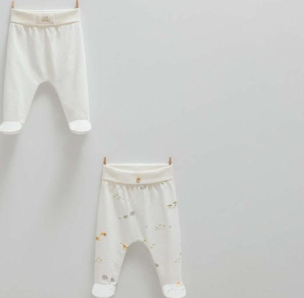 Caramell Bebek Pantolonu APE1368 Ekru 3-6 Ay - Image 1