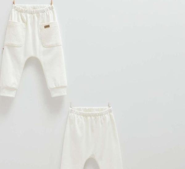 Caramell 2'li Bebek Pantolonu APE1433 Ekru 18-24 Ay - Image 1