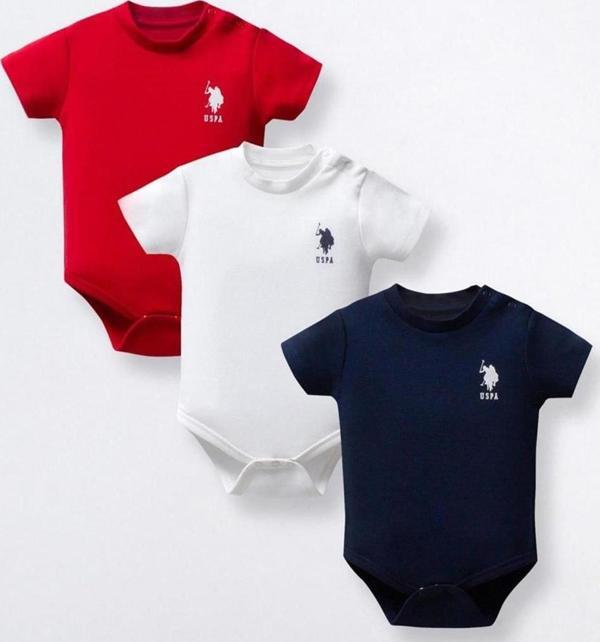 U.S Polo Assn 3'lü Body USB2324 Lacivert 12-18 Ay - Image 1