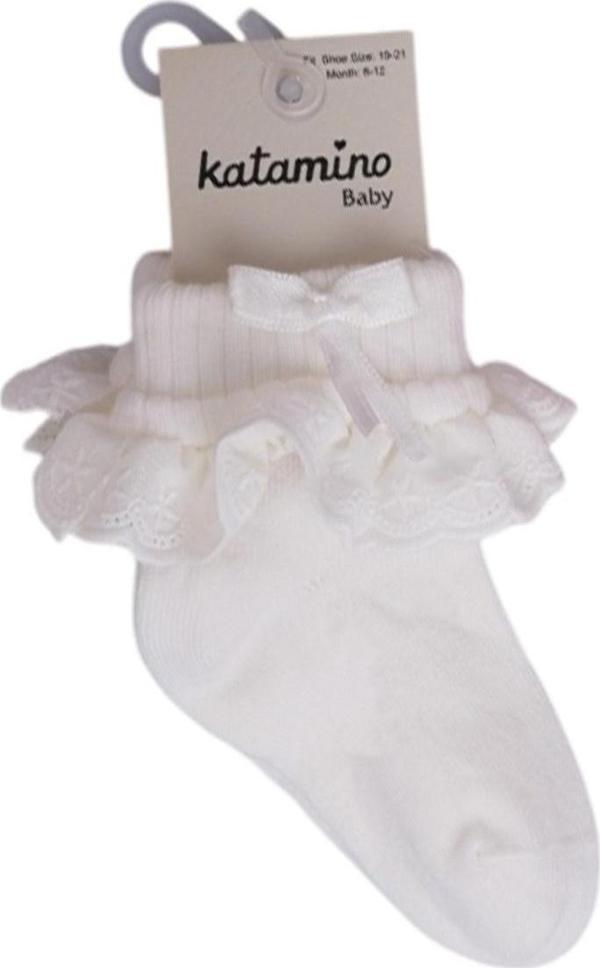 Katamino Adriyan Bebek Çorabı 46341 Ekru 6-12 Ay - Image 1