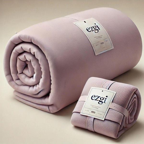 Ezgi Battal Boy Lila Ranforce Dokuma Lastikli Çarşaf Ve Yastık Kılıfı 180X200+30'Ar Cm Köşe Yüksekliği - Image 1