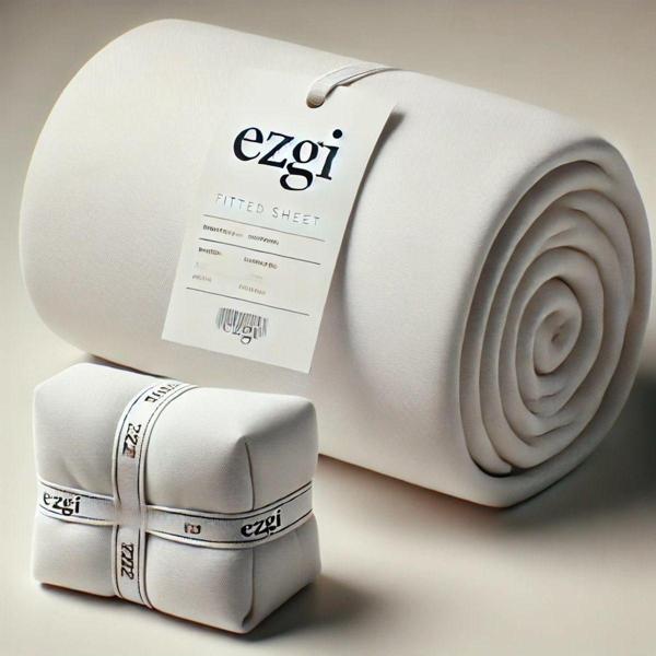 Ezgi Çift Kişilik Beyaz Ranforce Dokuma Lastikli Çarşaf Ve Yastık Kılıfı 160X200+30'Ar Cm Köşe Yüksekliği - Image 1