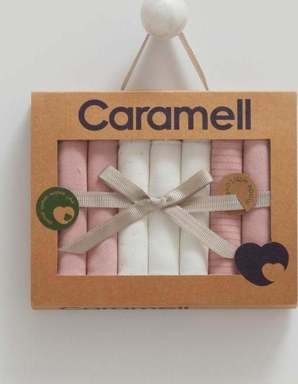 Caramell 7'li Bebek Penye Mendili MND1336 Gül Kurusu - Image 1