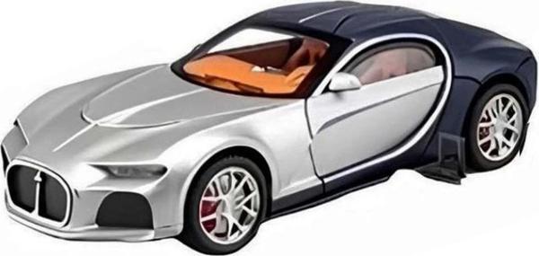 Prestij 1-24 Model Metal Bugatti Araba CZ154B Lacivert - Gri - Image 1