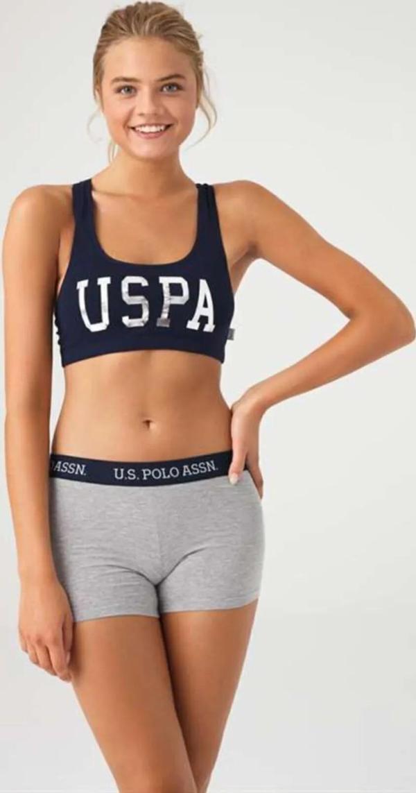 U.S. Polo Assn. Kadın Baskılı Büstiyer-Şort Takım - Image 1