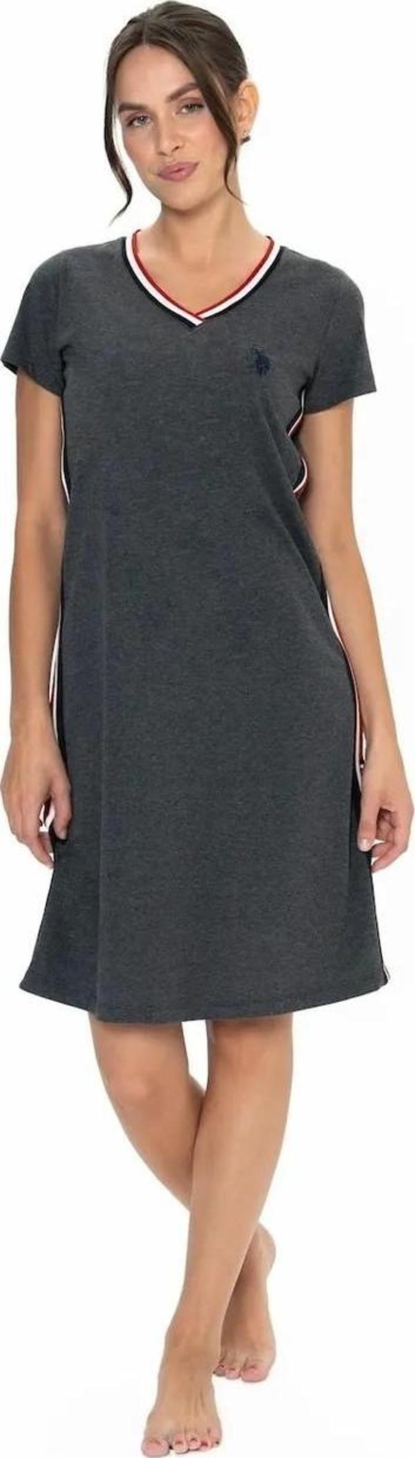 U.S. Polo Assn. Kadın V Yaka Kısa Kollu Gecelik - Image 1