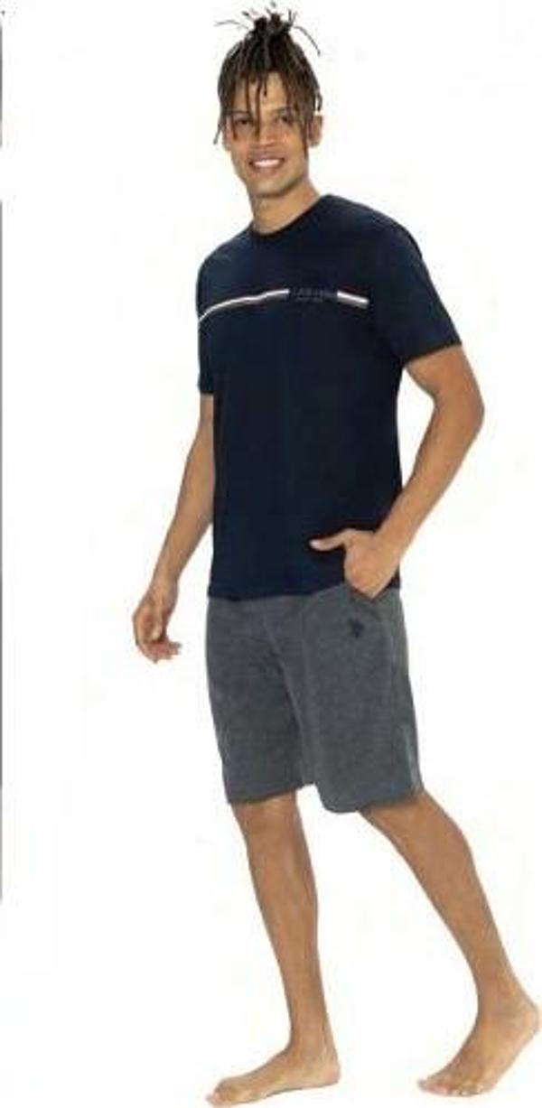 U.S. Polo Assn. Erkek Alt Üst Pijama Şort Takım - Image 1