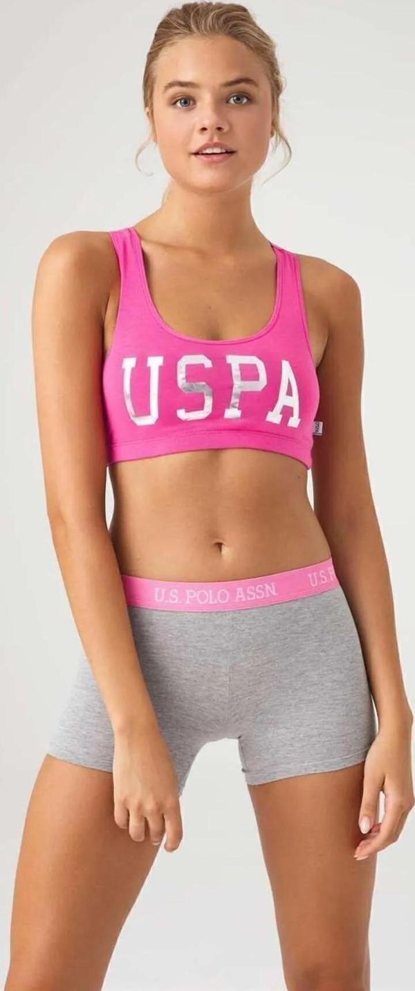 U.S. Polo Assn. Kadın Baskılı Büstiyer-Şort Takım - Image 1