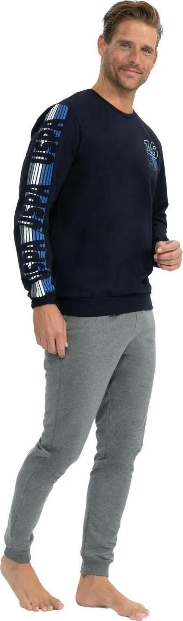 U.S. Polo Assn. Erkek Uzun Kollu Baskılı Pijama Takımı - Image 1