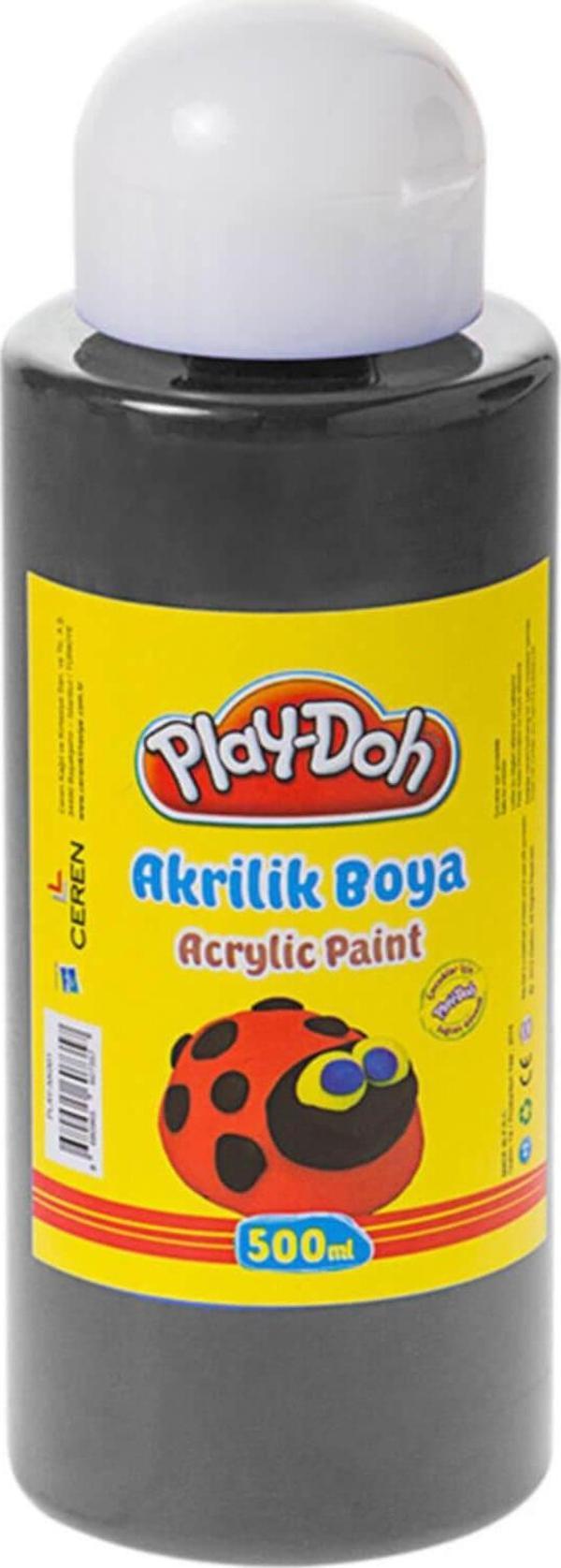 Play Doh Akrilik Boya 500ml Siyah AK006 - Image 1