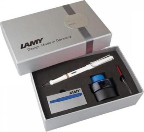 Lamy Safari Dolma Kalem Seti M Gri Kutu Beyaz - Image 1