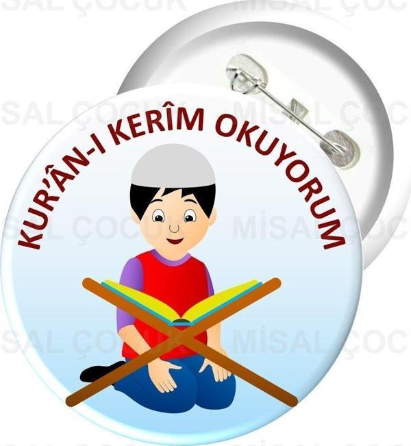 Misal Çocuk Rozet 02 - Kur'An-I Kerim Okuyorum - Image 1