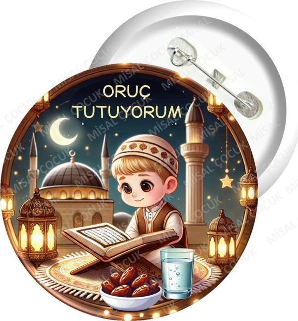 Misal Çocuk Rozet 35 - Oruç Tutuyorum (Erkek) - Image 1
