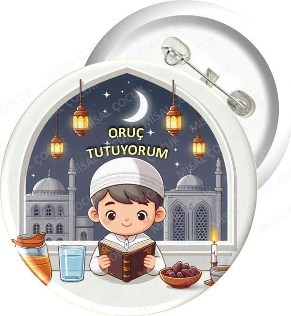 Misal Çocuk Rozet 39 - Oruç Tutuyorum (Erkek) - Image 1