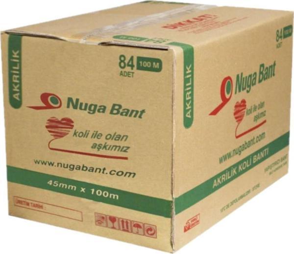 Nuga Extra Güçlü Koli Bandı Şeffaf 45X100Mt X84 Adet - Image 1