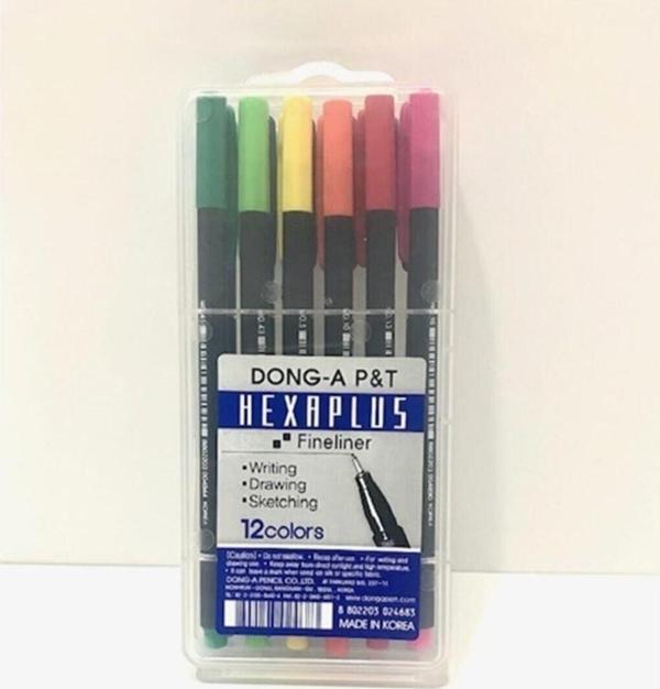 Dong-A Dong A Donga Hexaplus Kutulu 12'li Fineliner Kalem - Image 1