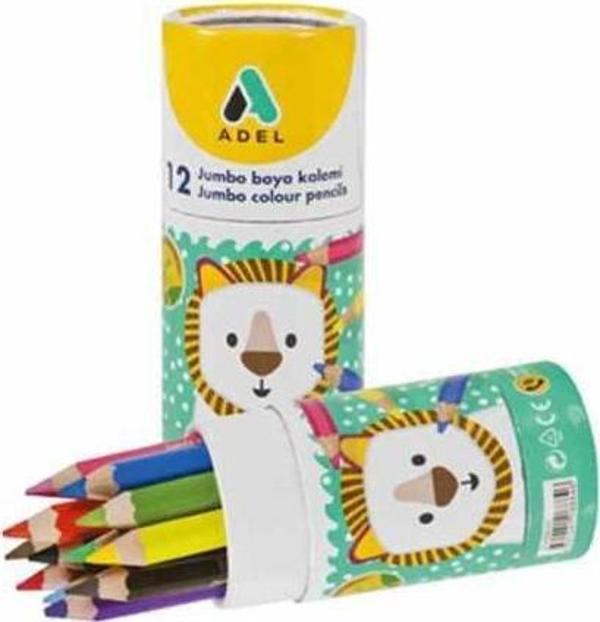 Adel Jumbo Hexa Boya Kalemi 12Li - Image 1