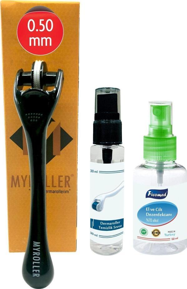 Dermaroller 0.50 Mm Titanyum 180 Iğneli Ince Başlıklı Derma Roller - Image 1