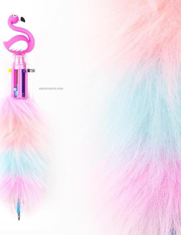 Mikro Flamıngo Peluşlu Fonk.tükenmez Kalem 6 Renk - Image 1