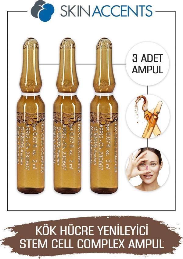 3 Adet Kök Hücre Ampul Alman Serum Dermaroller Dermapen Cilt Bakım Serumu - Image 1