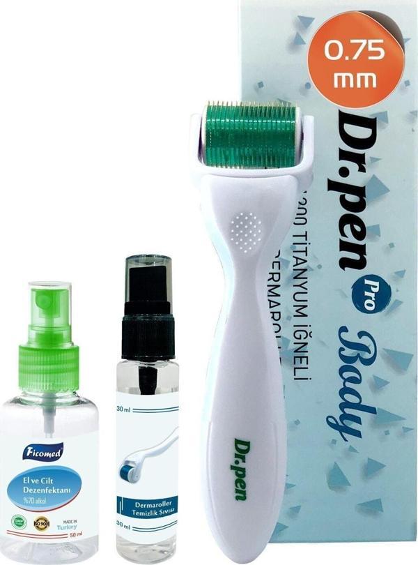 Dermaroller 0.75 Mm Titanyum 1200 Iğneli Orijinal Derma Roller Dezenfektan Hediyeli - Image 1