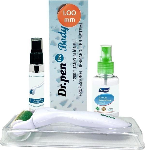Dermaroller 1.00 Mm Titanyum 1200 Iğneli Orijinal Derma Roller Dezenfektan Hediyeli - Image 1