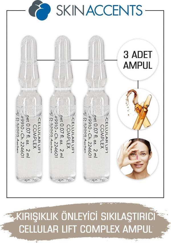 Kırışıklık Giderici Sıkılaştırıcı Ampul Cellullar Lift Cilt Serumu 3 Adet Dermaroller Dermapen Serum - Image 1