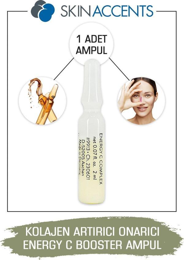 Kolajen Arttırıcı Onarıcı Ampul Energy C Booster Cilt Serumu 1 Adet Alman Dermaroller Dermapen Serum - Image 1