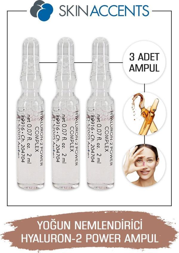 Yoğun Nemlendirici Yumuşatıcı Ampul Hyaluron Power Cilt Serumu 3 Adet Dermaroller Dermapen Serum - Image 1