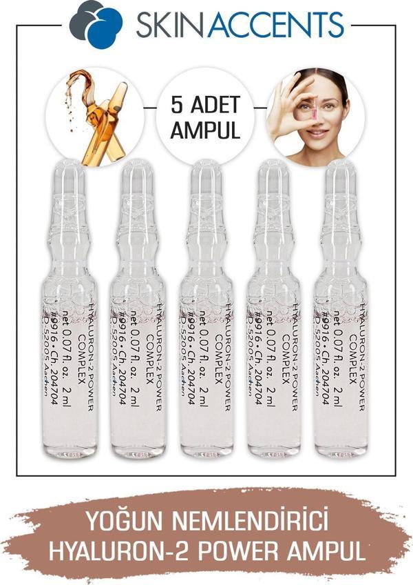 Yoğun Nemlendirici Yumuşatıcı Ampul Hyaluron Power Cilt Serumu 5 Adet Dermaroller Dermapen Serum - Image 1