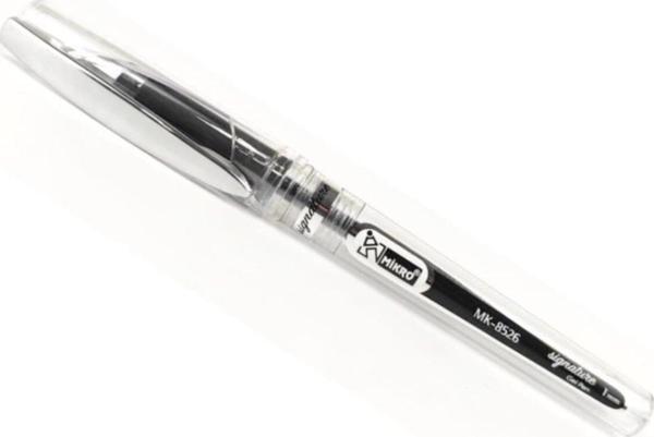 Mikro Roller Kalem Jel Bilye Uçlu 1.0 MM Siyah İmza Kalemi 12'li paket - Image 1