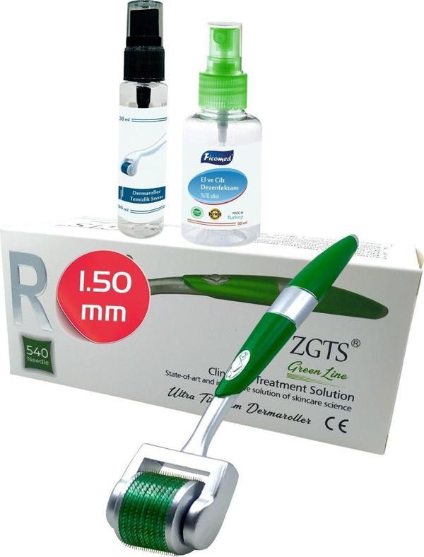 Green Line Dermaroller 1.50 mm Titanyum 540 İğneli Vücut Bölgesi İçin Derma Roller - Image 1