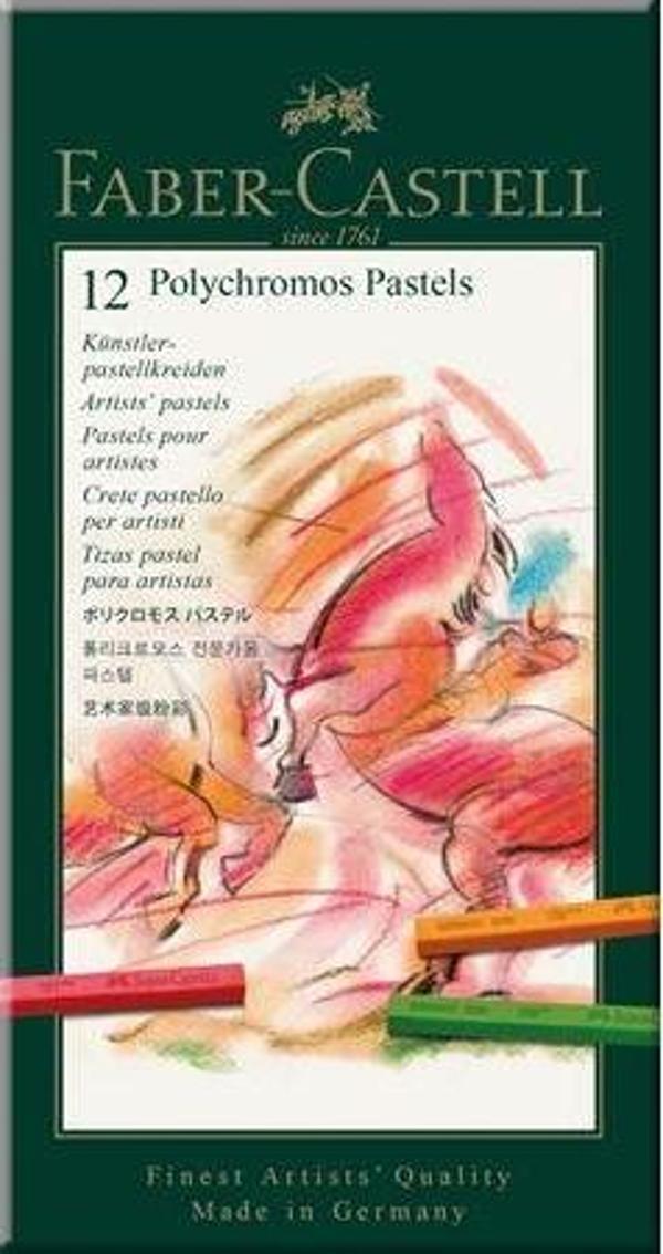 Faber-Castell Polychromos Pastel Boya 12 Renk Karton Kutu - Image 1