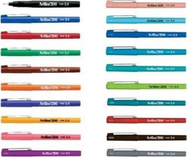 Artline 200 Fineliner 0.4 Mm Ince Uçlu Yazı Ve Çizim Kalemi 20'li ART200 - Image 1