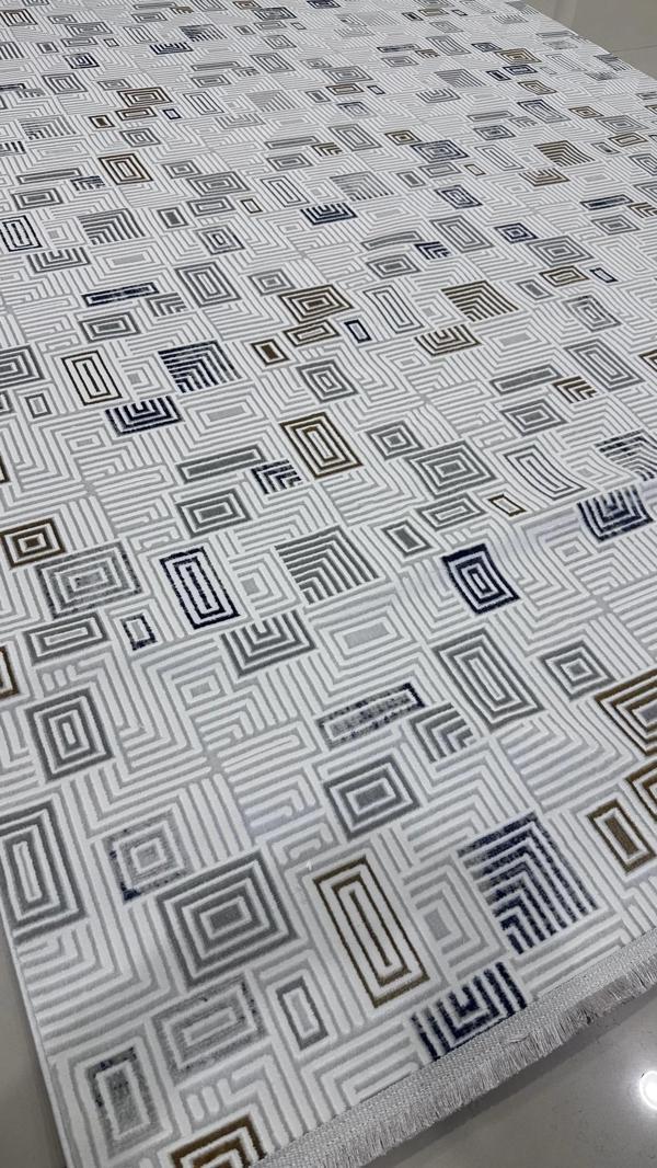 Safyün Halı Kadife KF462 Gri Mavi 200 X 290 - Image 1