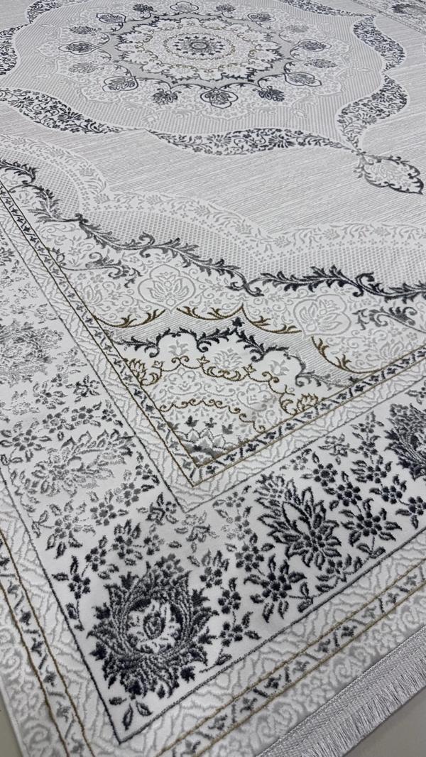 Safyün Halı Kadife KF501 Gri 200 X 290 - Image 1