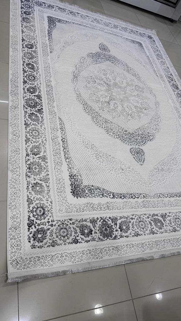 Safyün Halı Kadife KF504 Gri 200 X 290 - Image 1